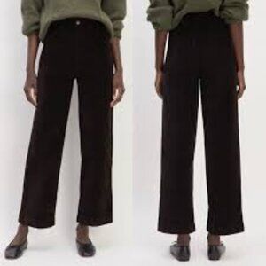 Everlane The Corduroy Wide-Leg Crop Pant Black/Size 12